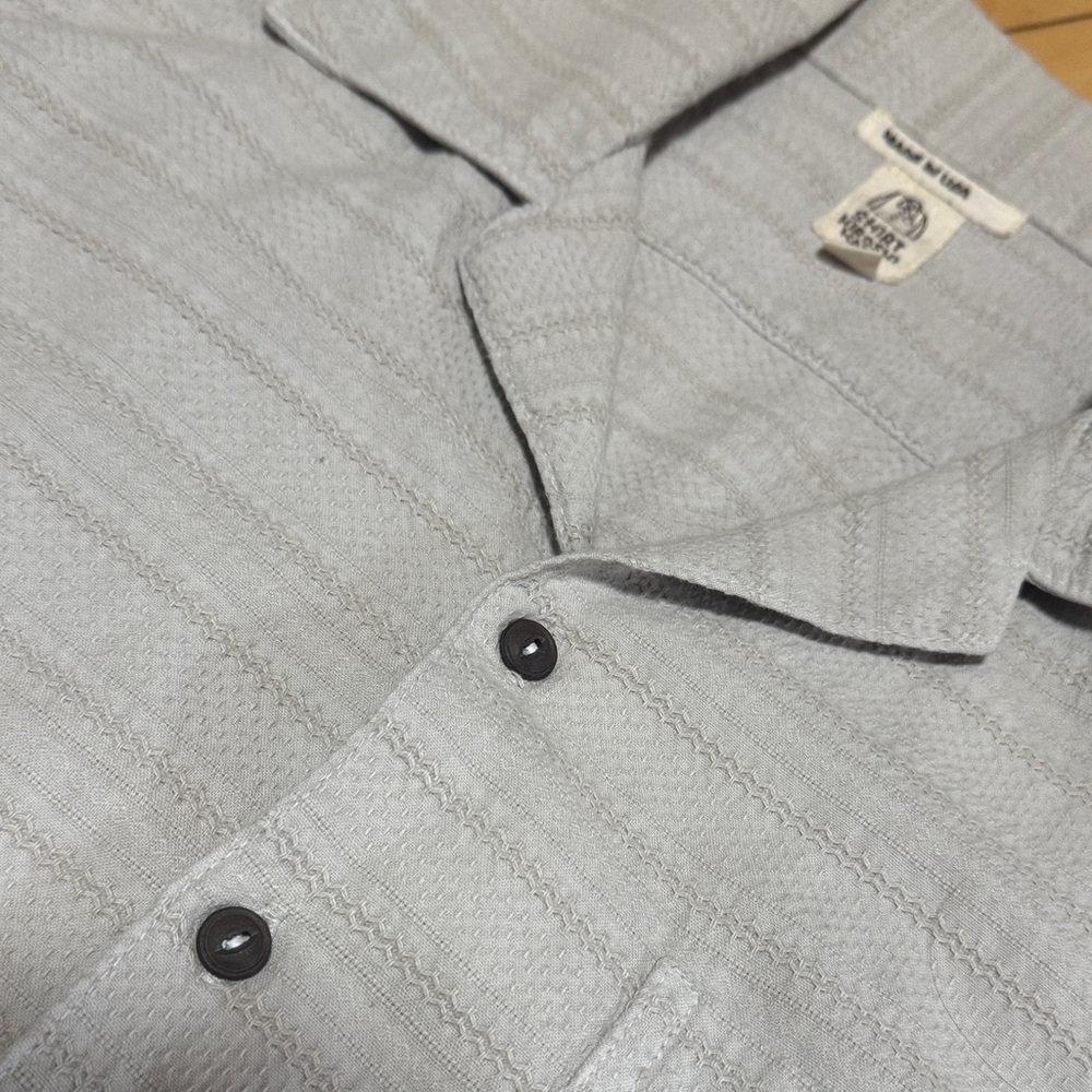 Hiroshi Kato The Wrench short sleeve button up in Jacquard Stripe Medium - Picture 3 of 9